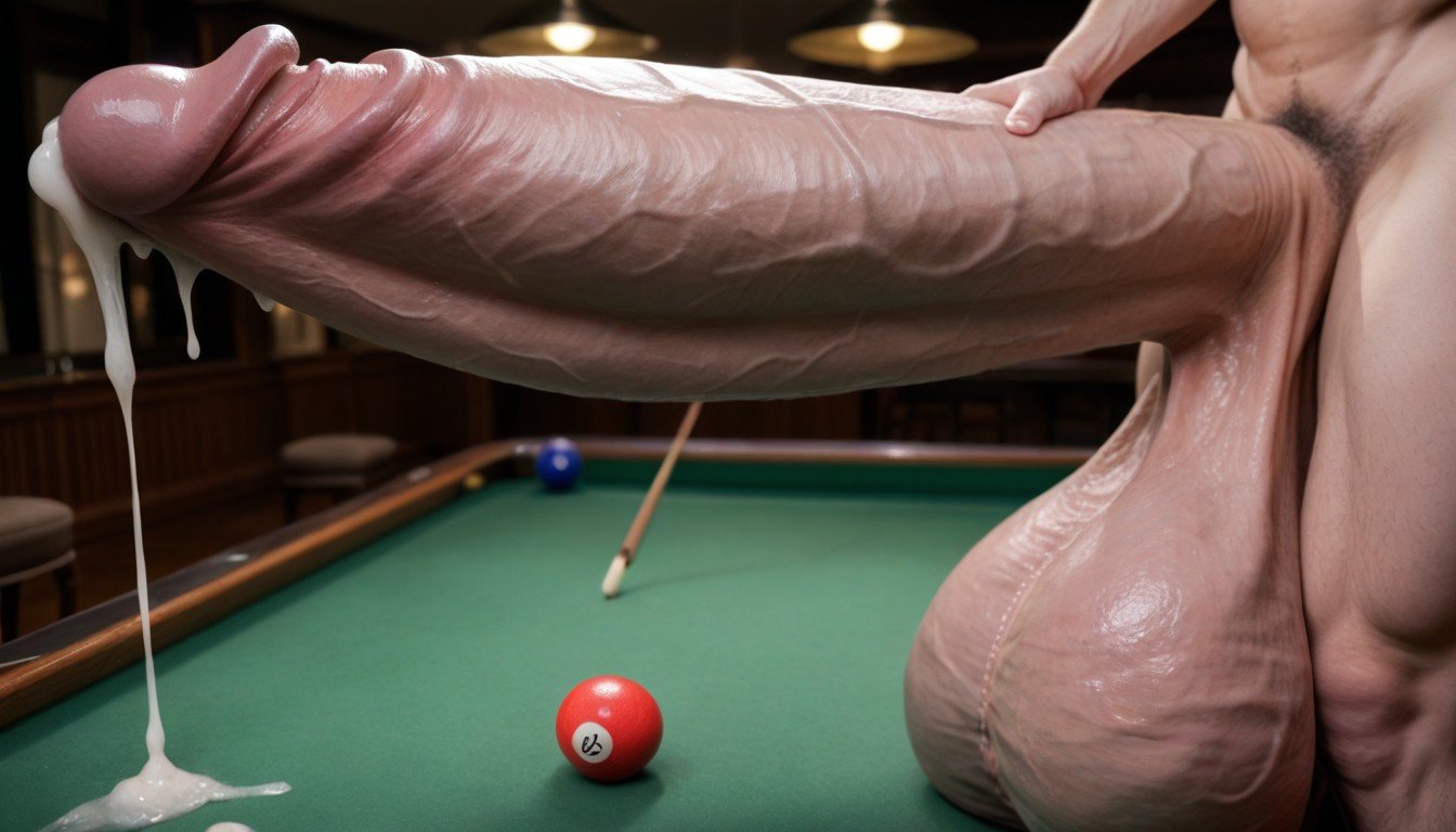 Billiard Table, Desnuda, Massive Huge Erect Hyper CockPorno shemale IA