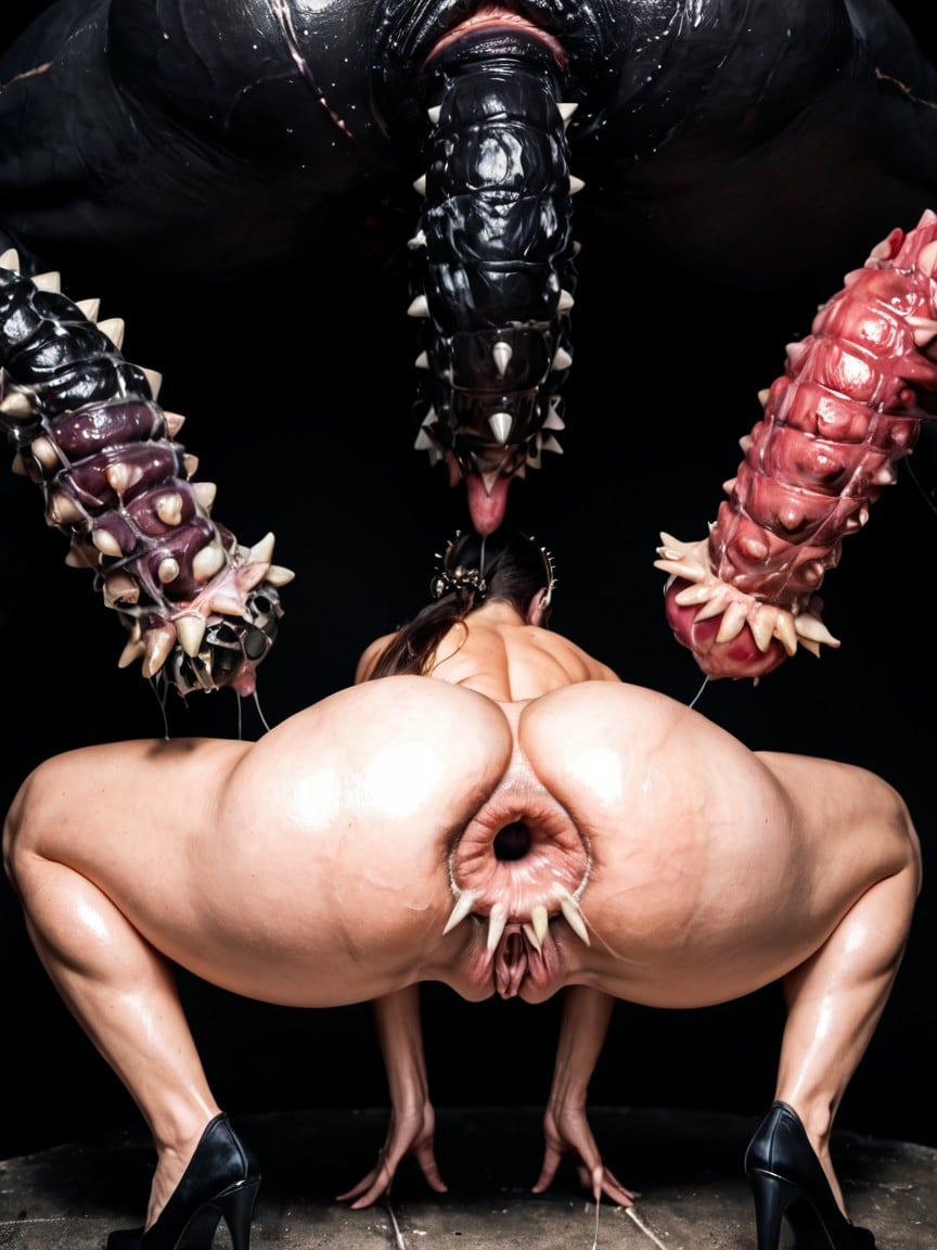 Open Vagina Ovipositor, Hyper Wavy Anus, Bright Anus Color AI Porn