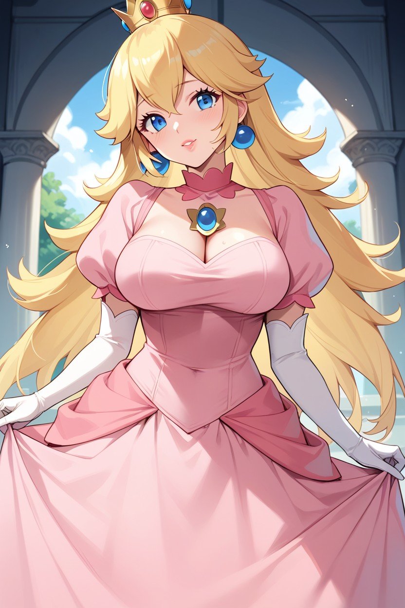 Pretty Face, Princess Peach, Pink DressAI黄漫