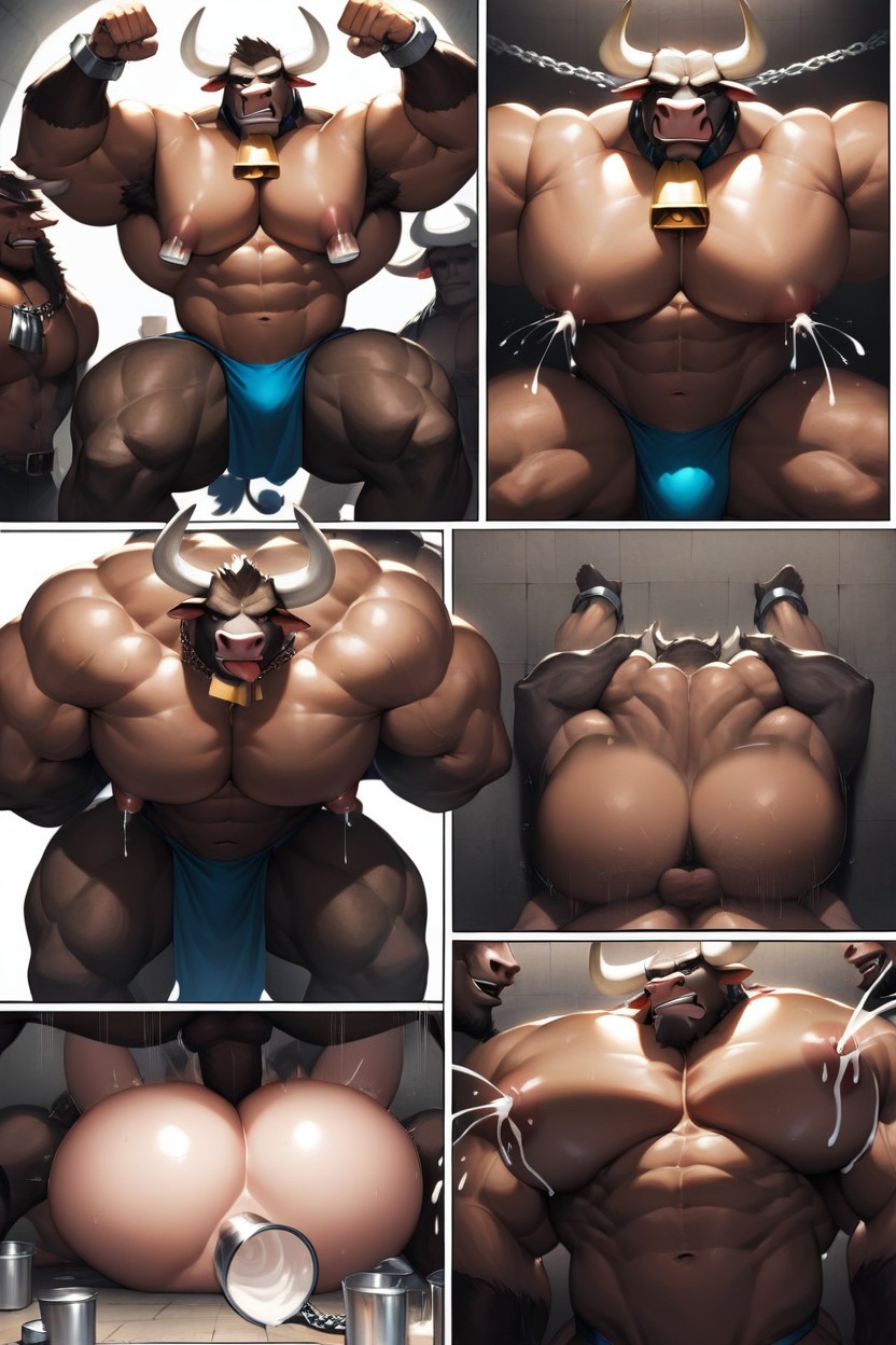 Rough Sex, Laying On Back, Side View AI Gay Porn