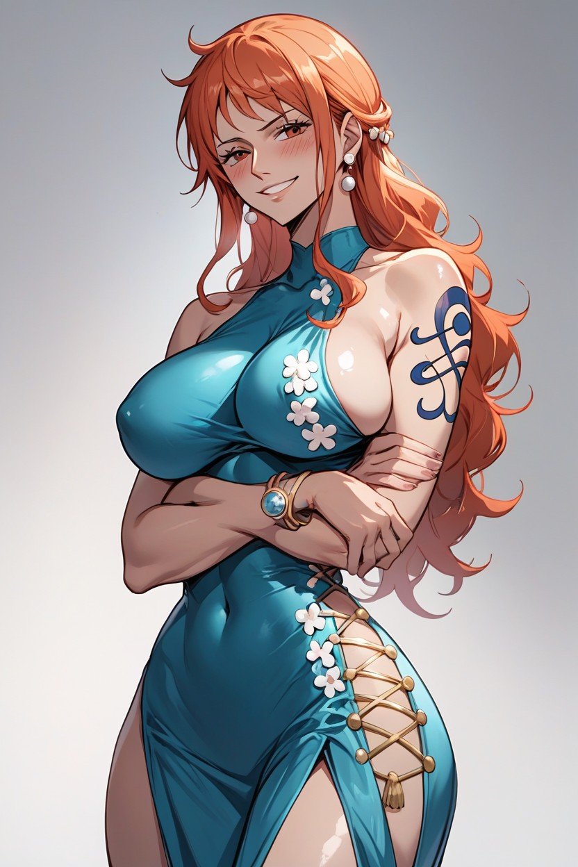 Caliente, Nami From One Piece, Piel GrasaPorno shemale IA