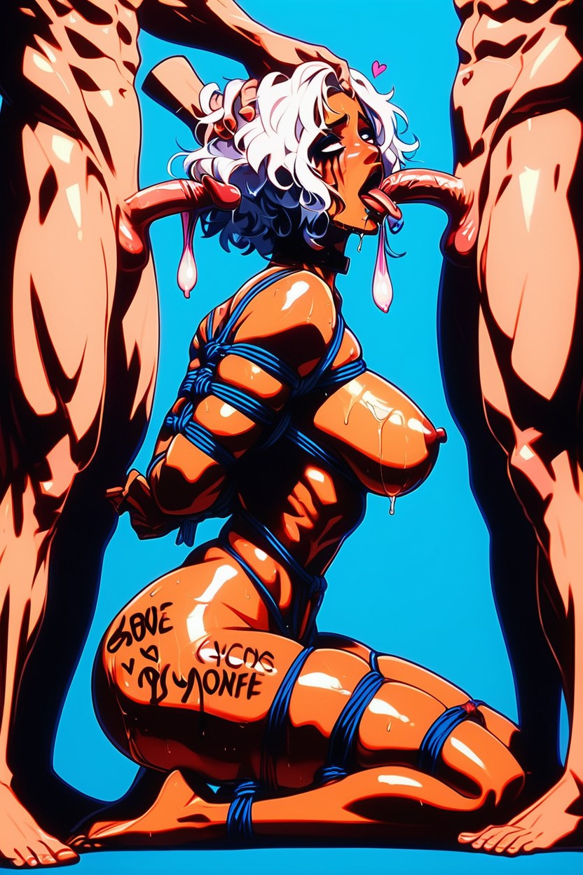 Heart Eyes, Oiled Skin, Eyes Rolled Back AI Porn