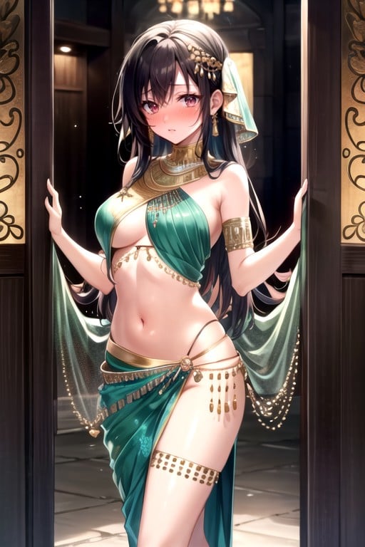 Embarrassed , Egyptian, Belly Dancer Furry AI Porn