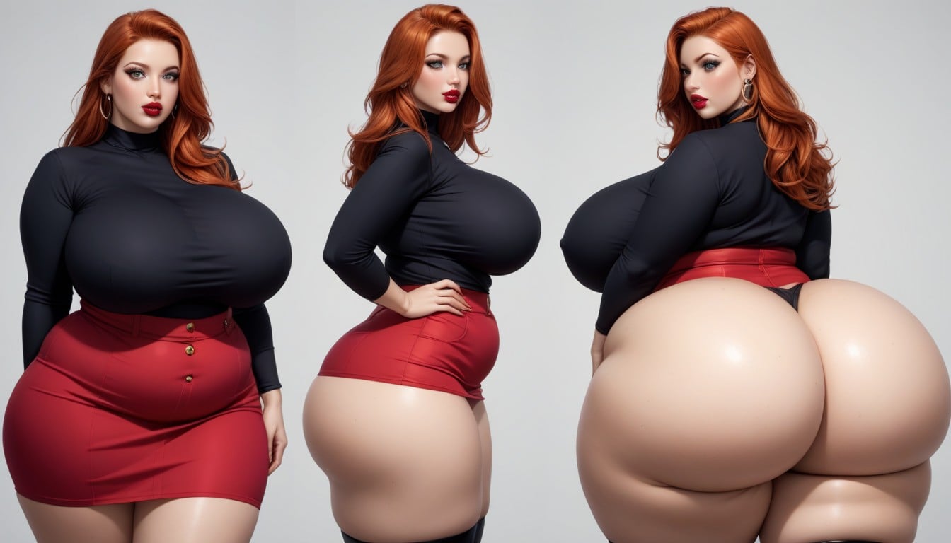 Multiple Views, Extremely Extra Mega Voluptuous, Incredible Mega Extremely Gargantuan Ultra Mega Fat Breasts BBW AI Porn