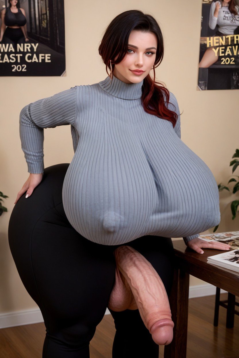 Extremely Large Ass, Gigantic Cock, Breast Expansion Shemale AI Porn