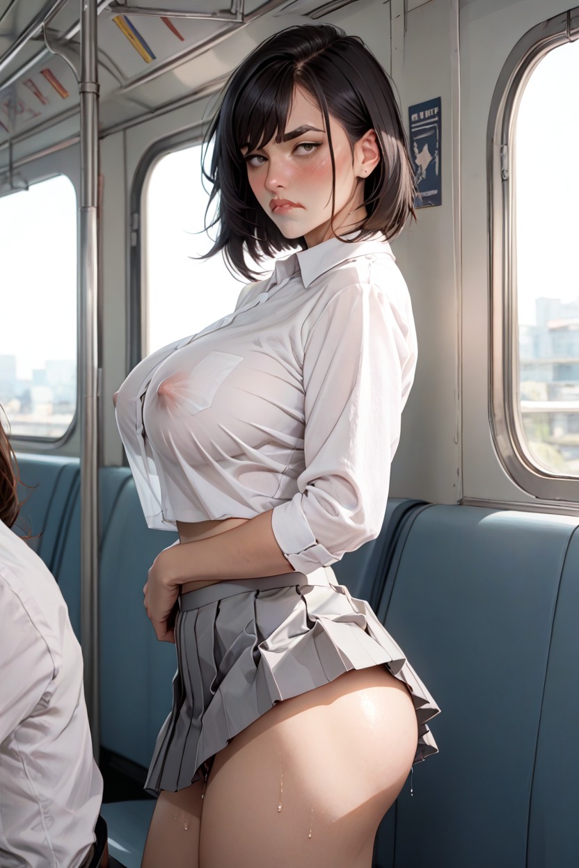 Biting Lip, Uber Seductive, Big Round Juicy Hips AI Porn