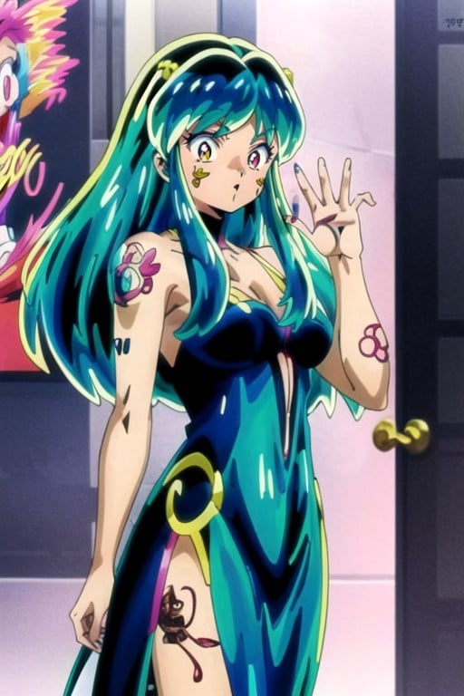 90s Style, Lum (urusei Yatsura) Travesti IA Pornô