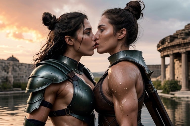 Holding Spartan Swords, And Wet Hair Bun, High ResolutionPorno IA transsexuelle