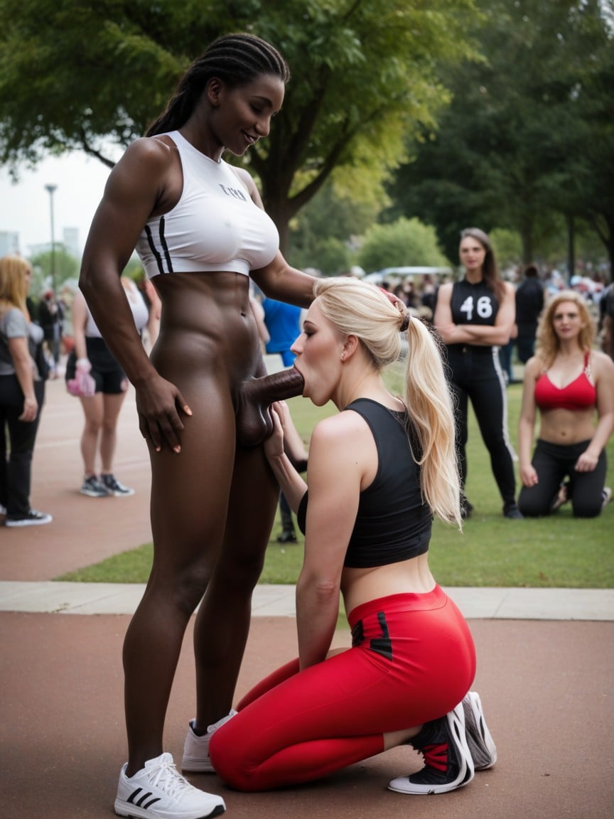 Futa Black Skin, Domination, Sportswear Shemale AI Porn