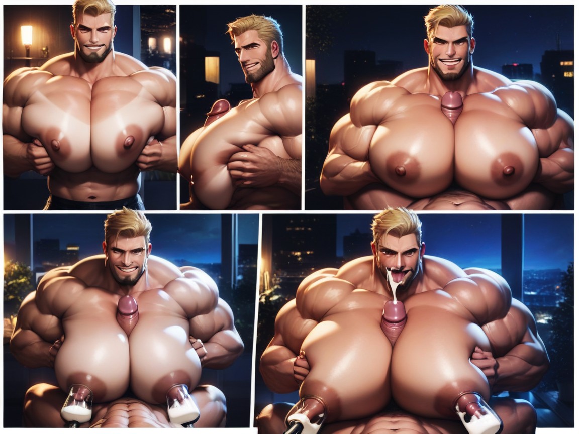 Milk Machine, Gangbang, Sucking Nipples AI Gay Porn