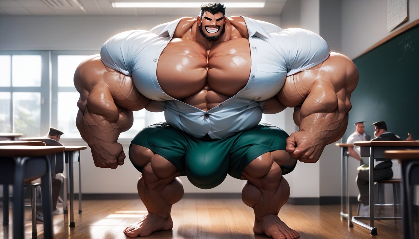 Massive Erection, 18+, White Shirt ゲイAIポルノ