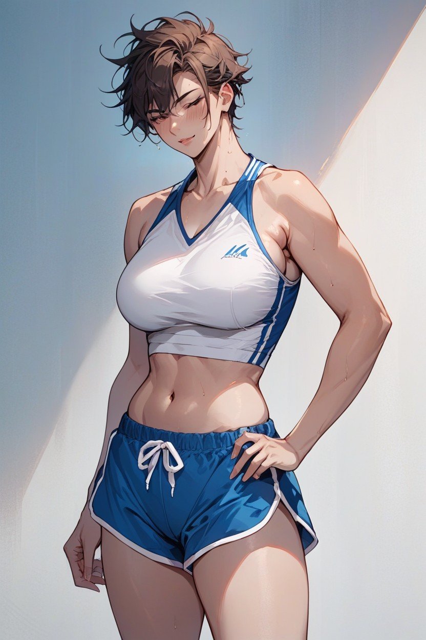 Sport Top, Tomboy, SplitsPorno IA Hentai