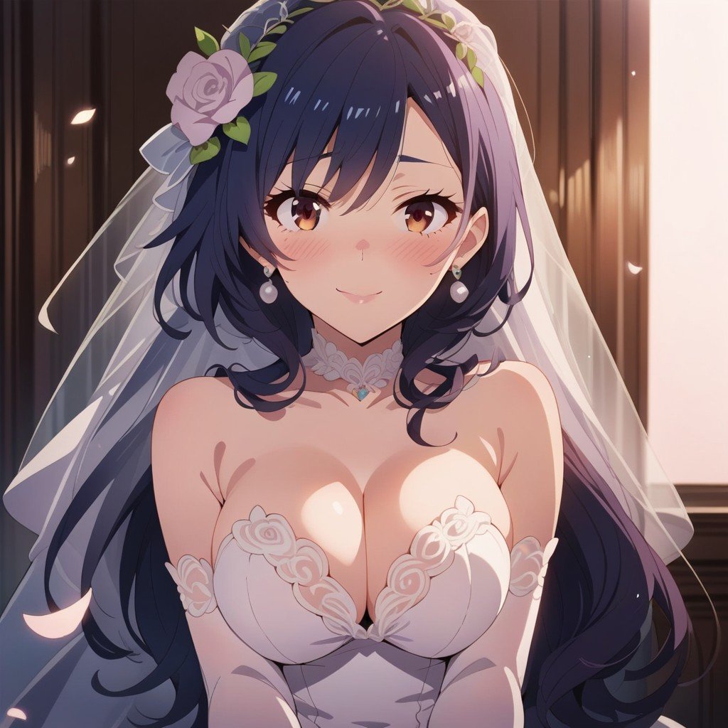 A Woman Thats Shaking With Horny Energy In A Wedding Dress Hentai AI Porn