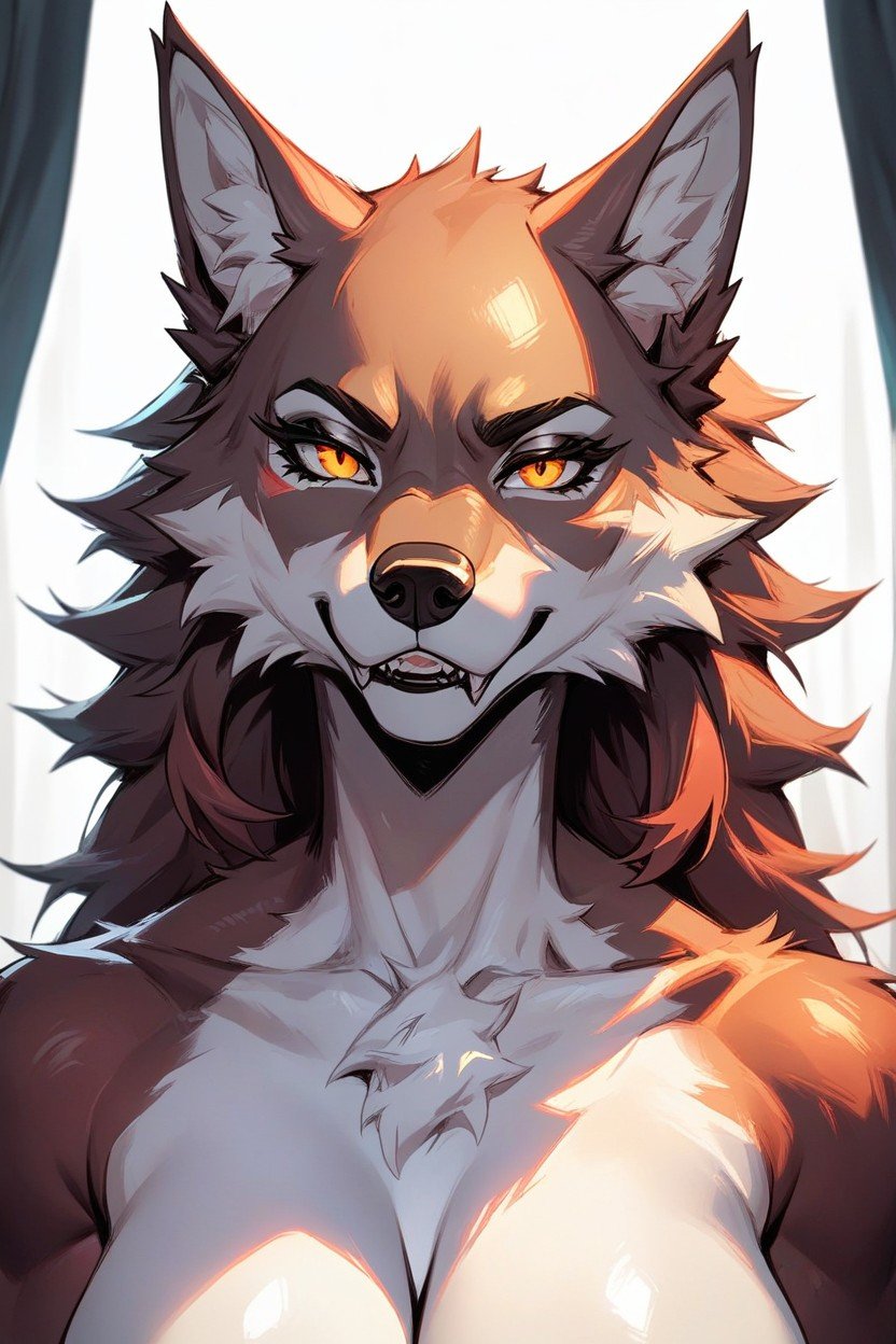 Front View, Wolf, Bald Head퍼리 AI 포르노