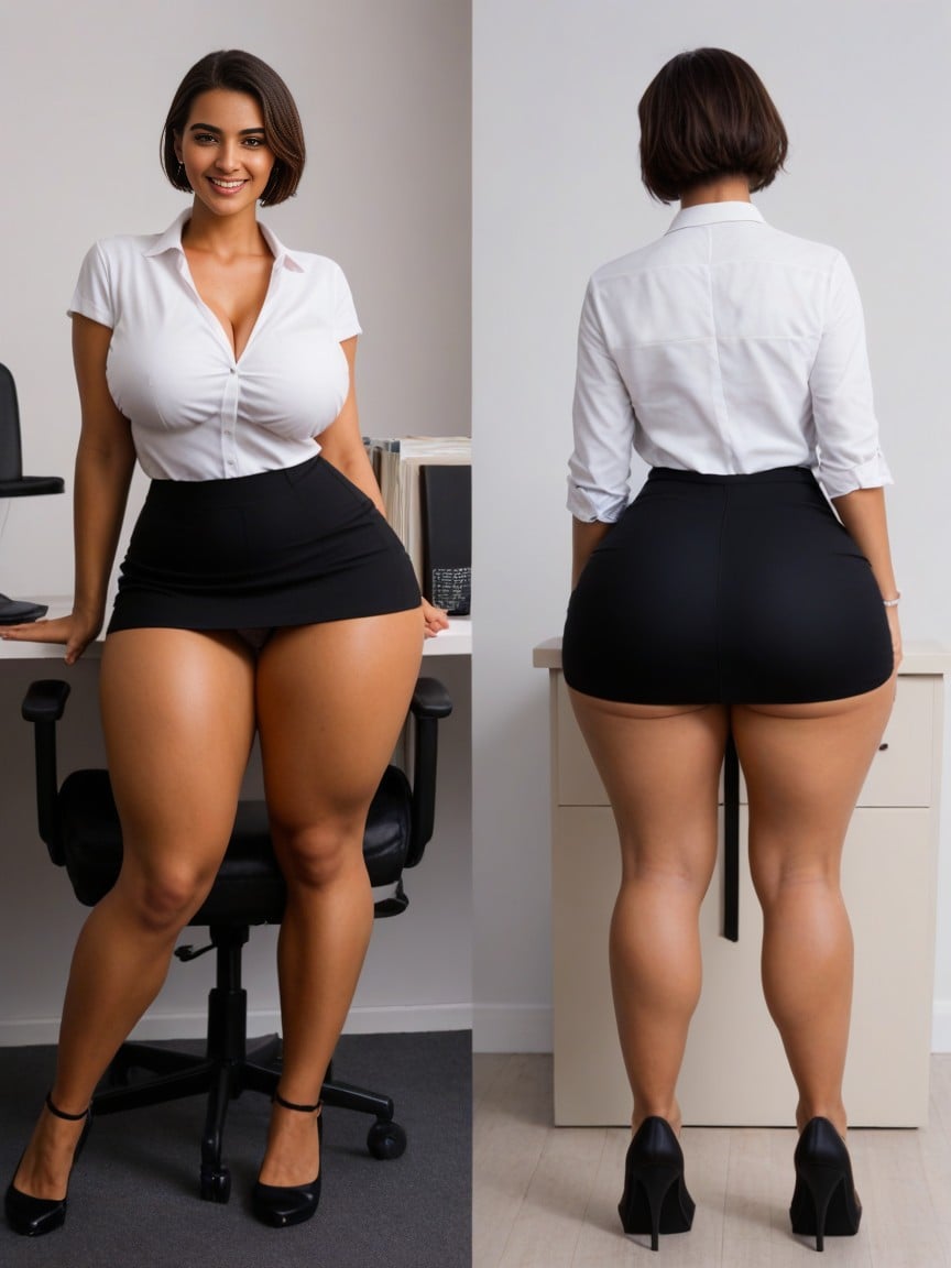 Perfectly Ass, Wide Hips, Voluptuous Shemale AI Porn