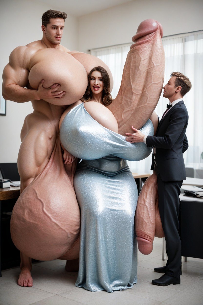 Man And Woman, Penis Literally Meters Long, Giant Massive Gigantic BallsPorno IA transsexuelle