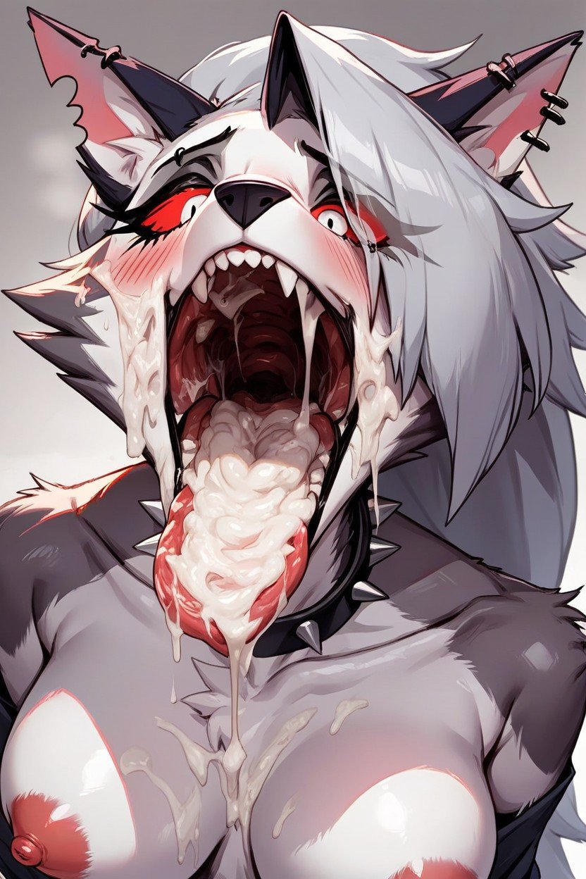 Gigantic Deep Gaping Mouth, Cum Mouth, Blus 퍼리 AI 포르노