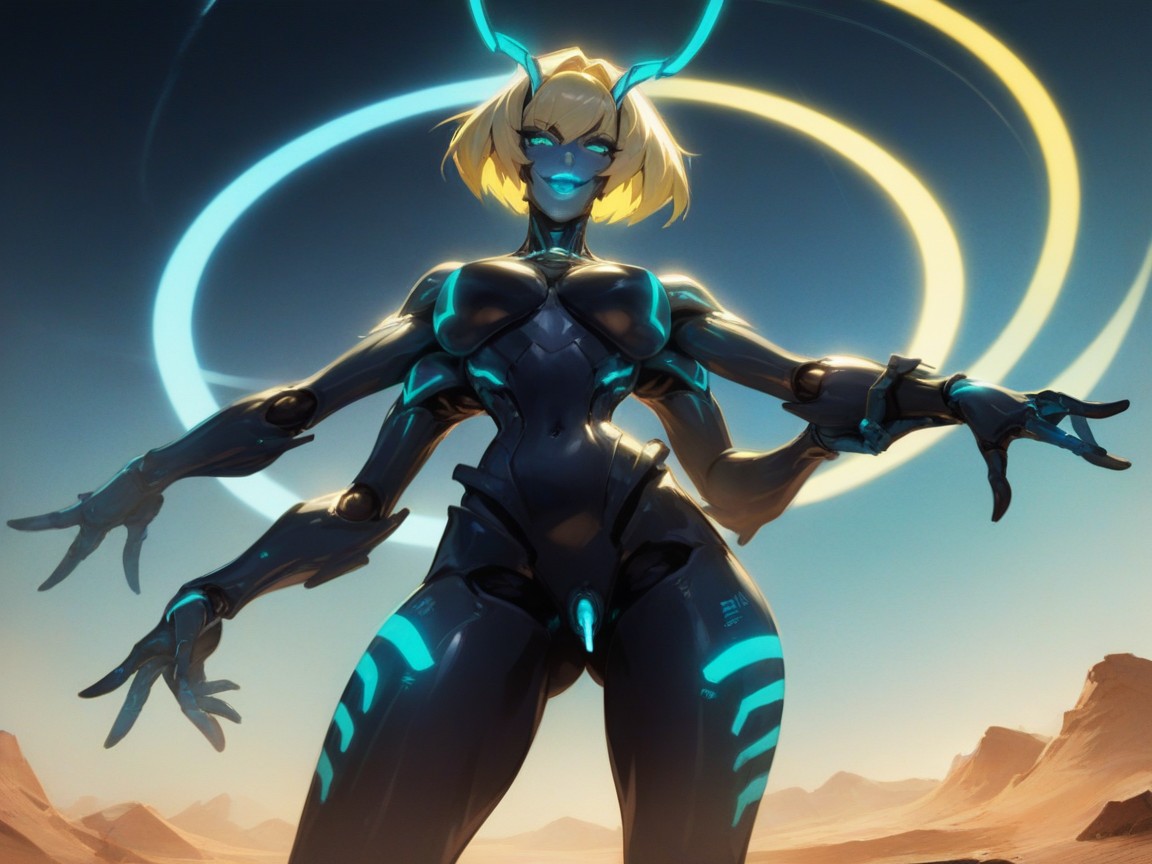Small, Holographic Interfaces, Saturated Colors Hentai AI Porn