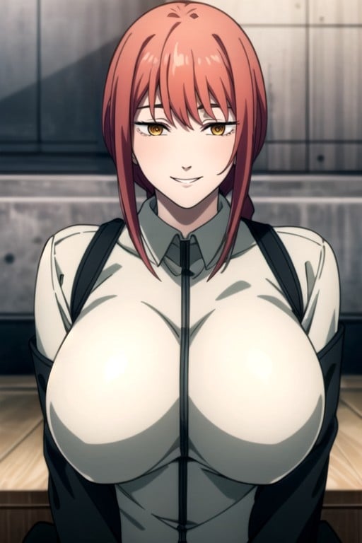 Mischievous (smiling While Blushing), Makima (chainsaw Man), Massive Ass Shemale AI Porn