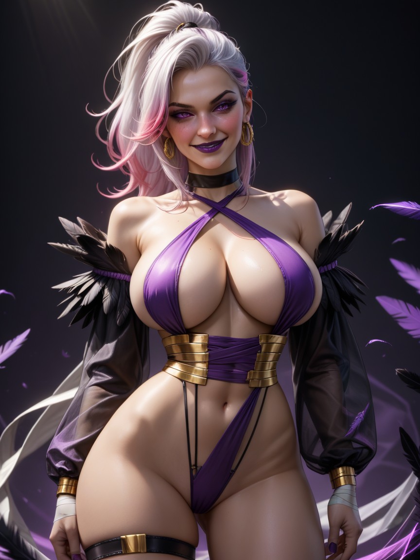 Black Finger Ring, Thick Thighs, Skinny AI Porn
