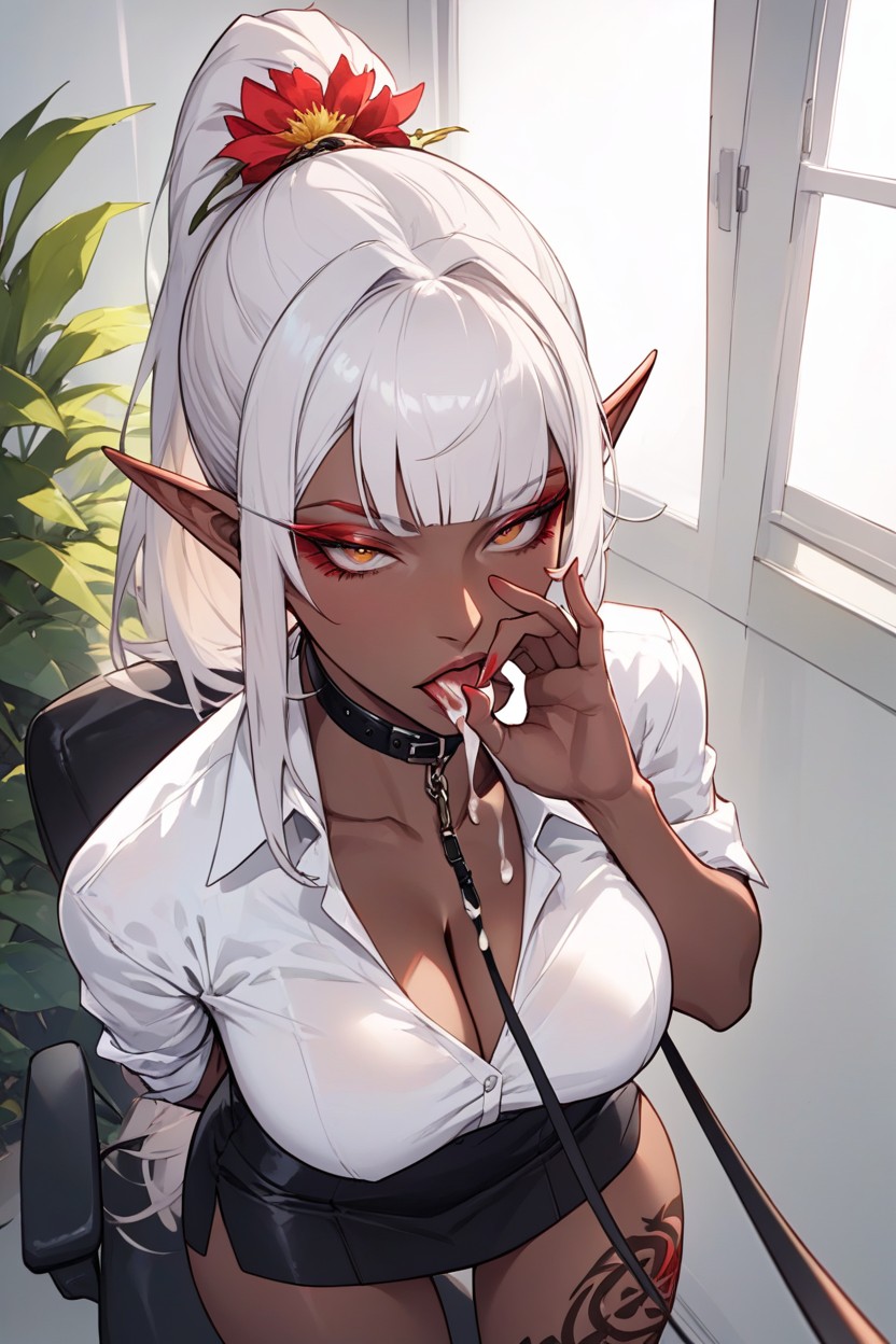 African, Top Down, Red Eyeshadow Hentai AI Porn