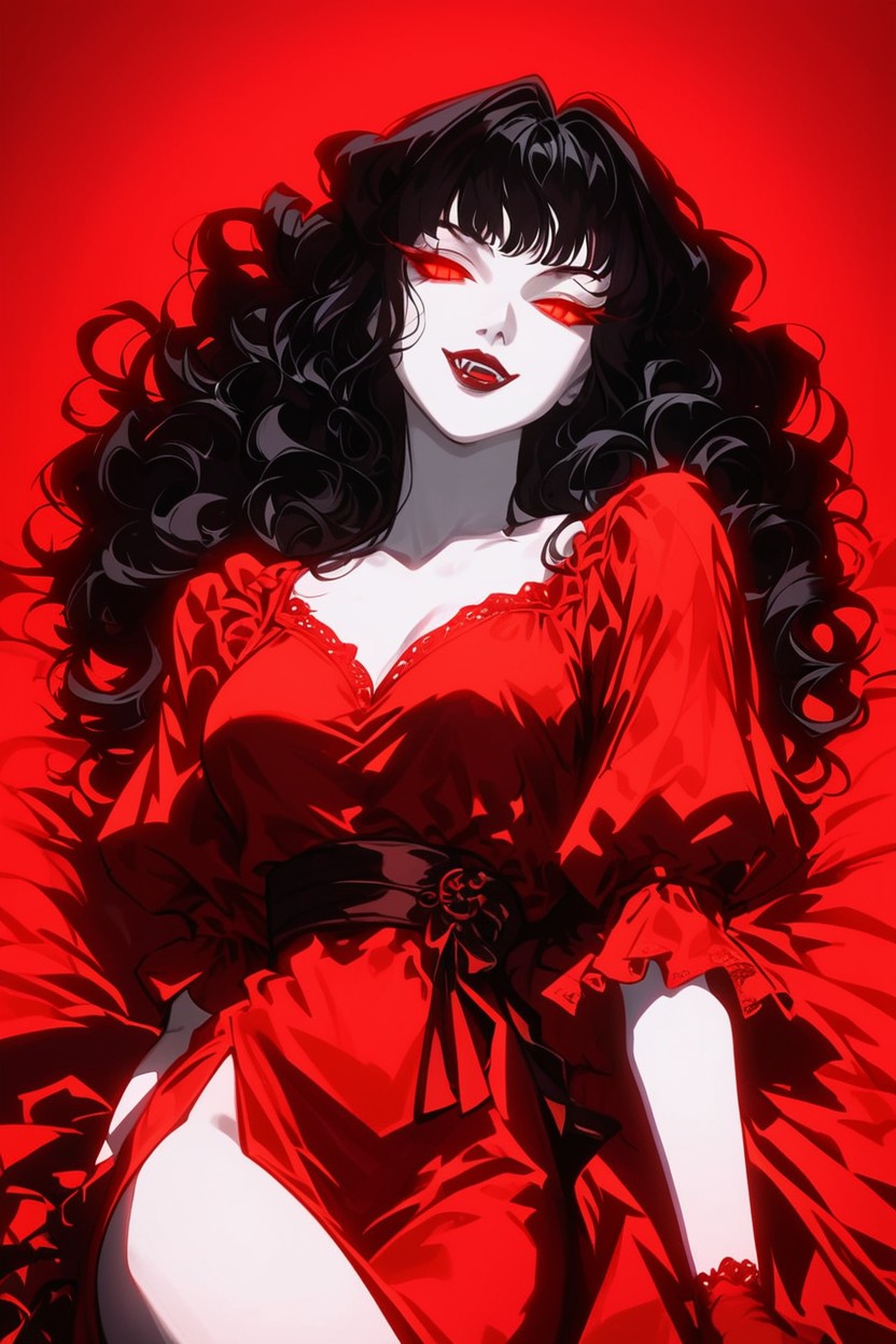 High Resolution, Vampire, Flowing Hair Hentai AI Porn