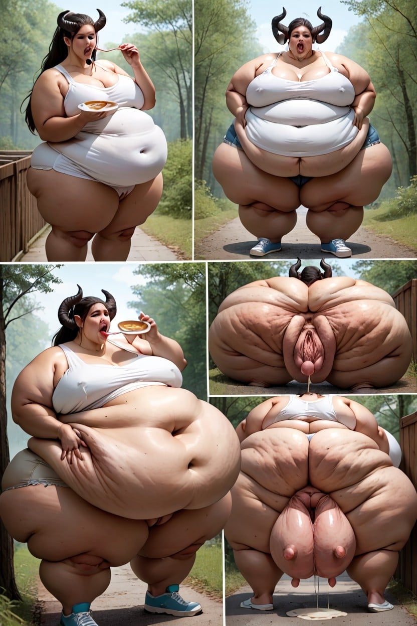 Giant Pussy Nissa Magic The Gathering, Force Feeding, White Tank Top AI Porn