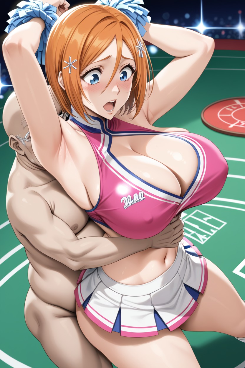 Bigger Female, Unaware, Shocked Face Hentai AI Porn