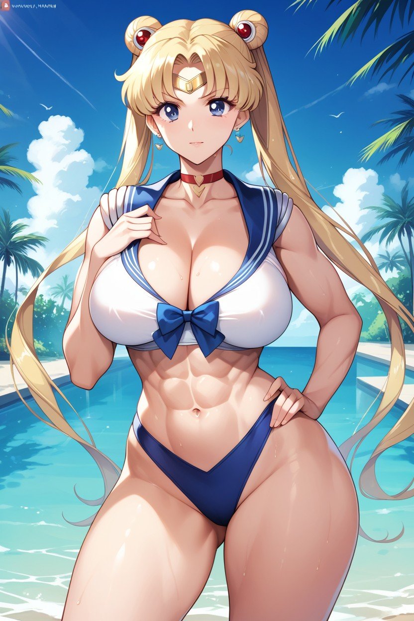 Anime Style, Usagi Tsukino In Sailor Moon, Abs Hentai AI Porn