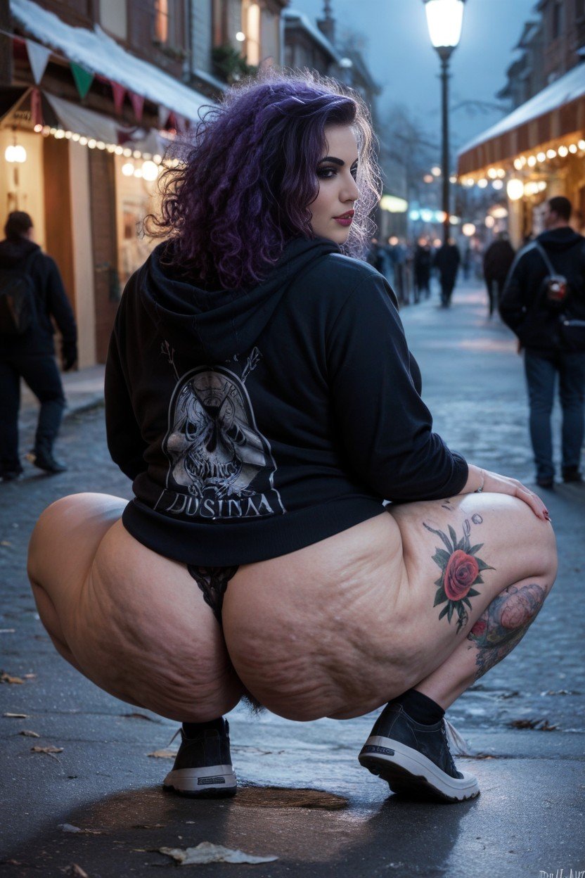 Medium Hair, Cellulite, Thick Travesti IA Pornô