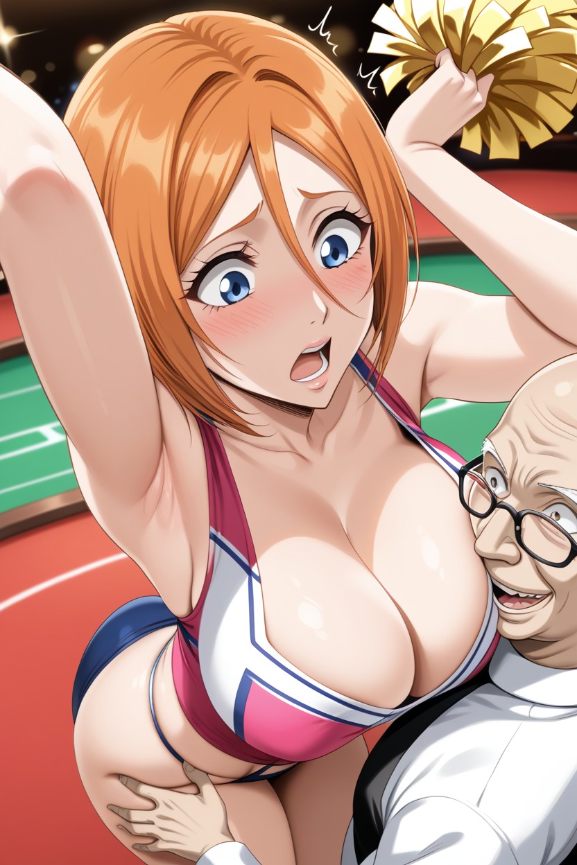 Wearing, Bald Male, Leaning Back Hentai AI Porn