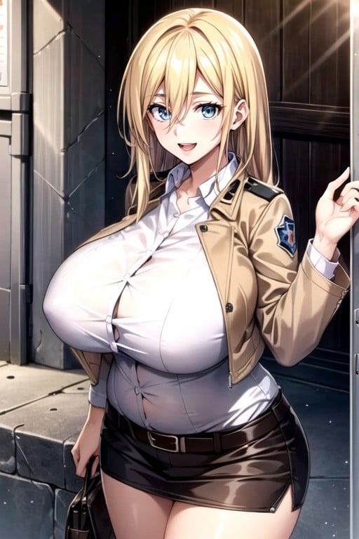 Historia (attack On Titan) , Fake Breasts, Cute Shemale AI Porn