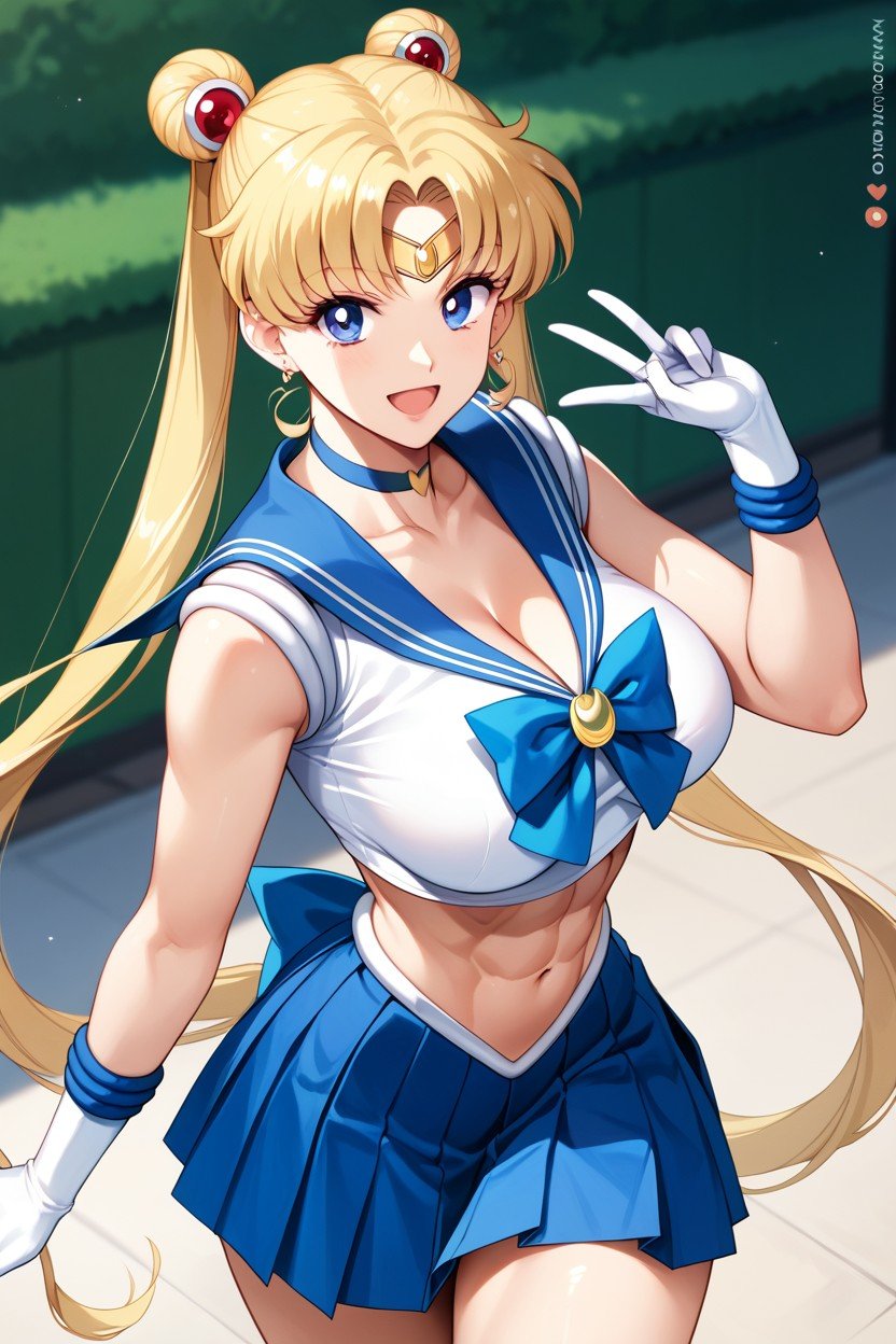 Laughing, Usagi Tsukino In Sailor Moon, Close Up Hentai AI Porn