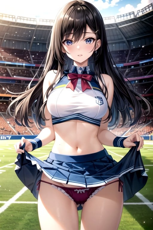 Skirt Lift, Stadium, CheerleaderHentai IA