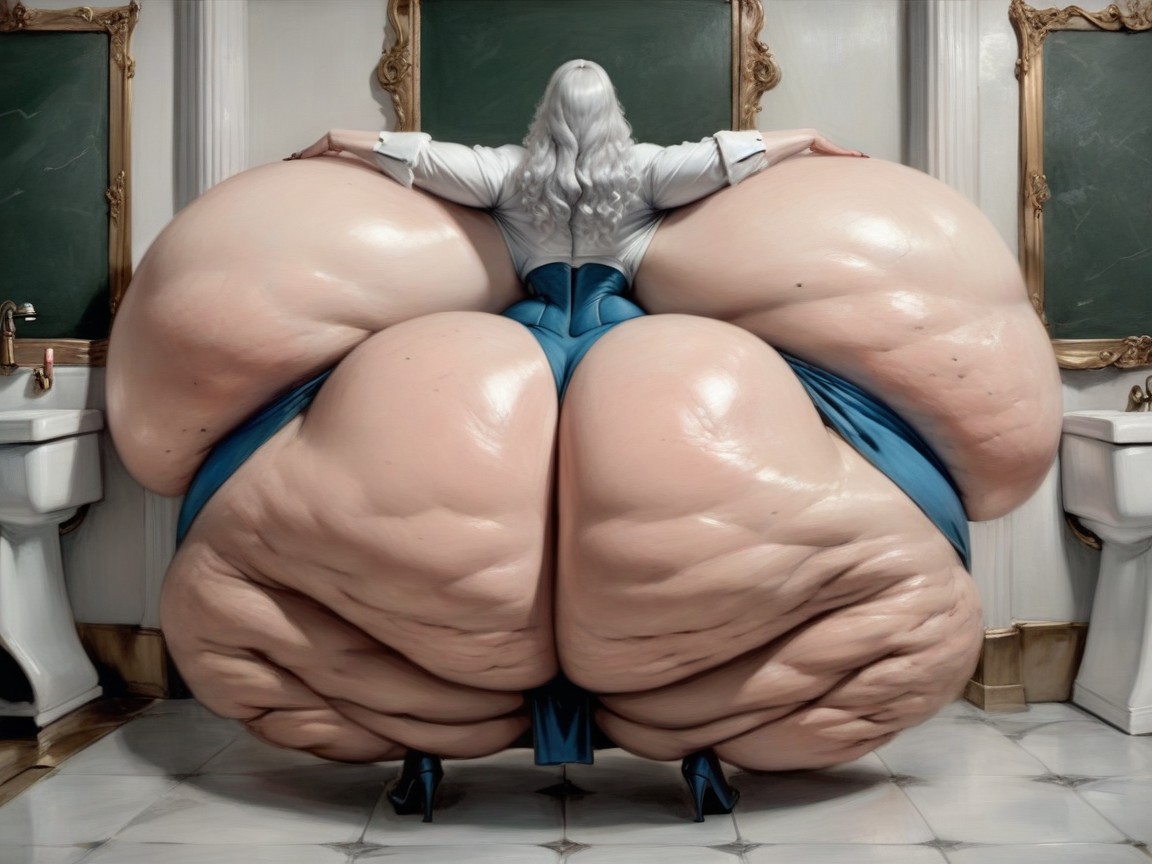 Full Body, Massive Nipple, Rear View AI Porn