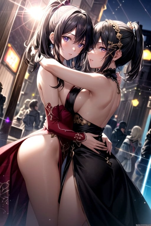 Filles S'enlaçant, Naked Ranko Hanjou From My Girlfriend Is A Gal, Gros SeinsPorno IA Hentai