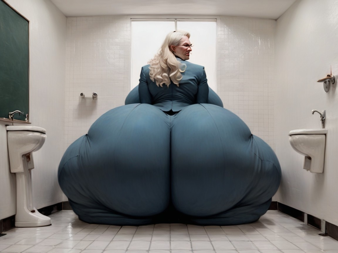 Cellulite, Extremely Huge Ass, Teacher In Suit AI Porn
