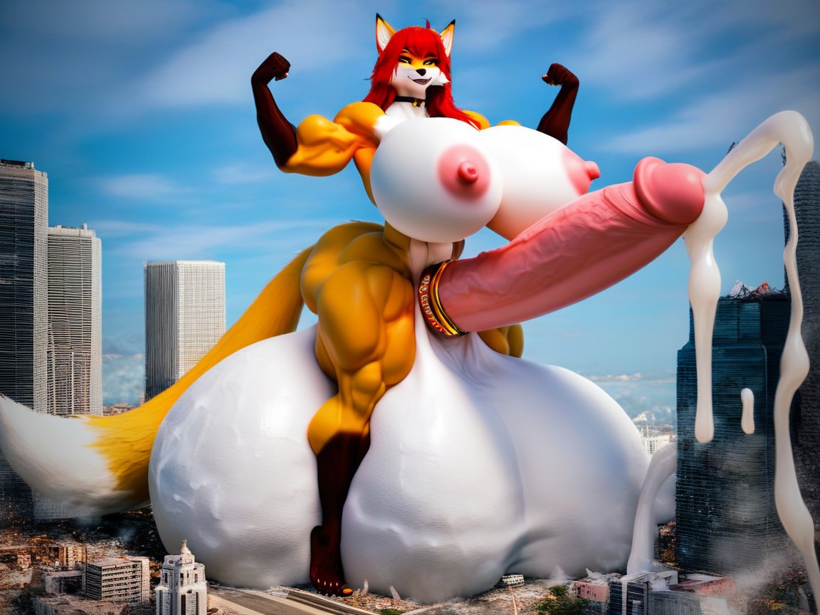 Futa Domination, Cum Flooding Everywhere, 胸の拡大 ファーリーAIポルノ
