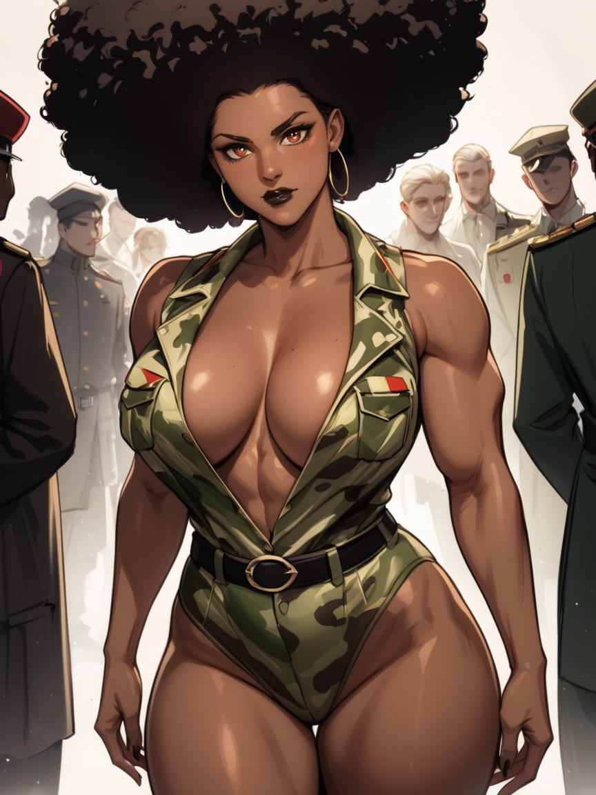Wide Chest, Almond Eyes, Tall Latina AI Porn