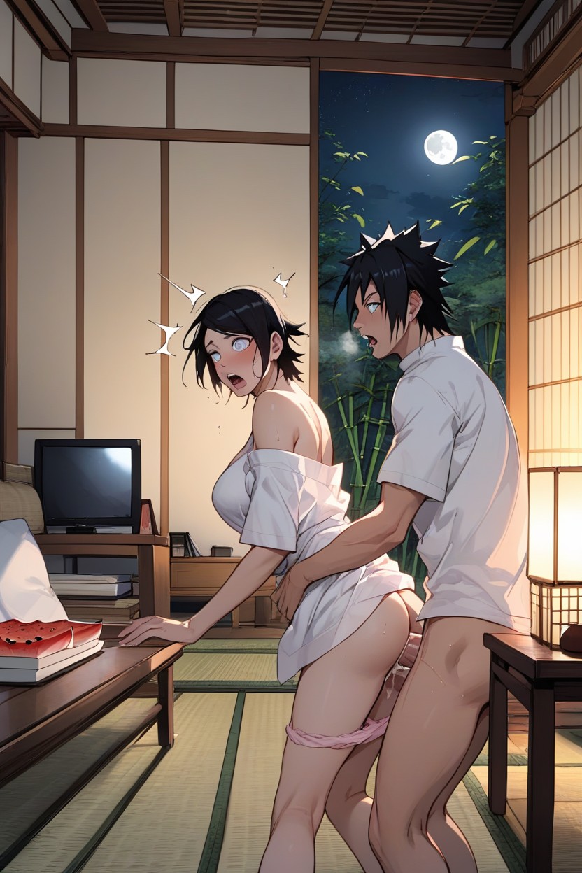 Off Shoulders, Hyuga Hinata From Naruto, Moon AI Porn