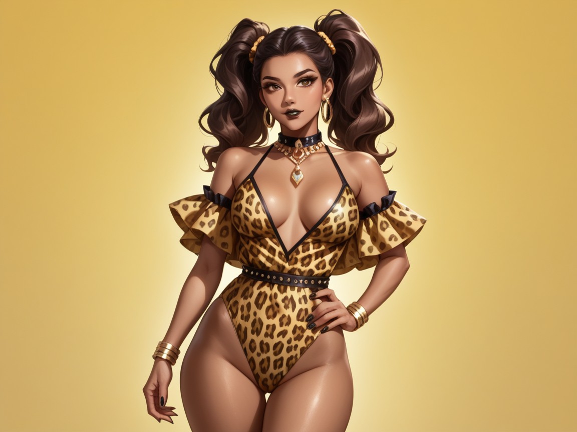 Gapped Thighs, Hips Wider Than Shoulders, Black Nails Hentai AI Porn