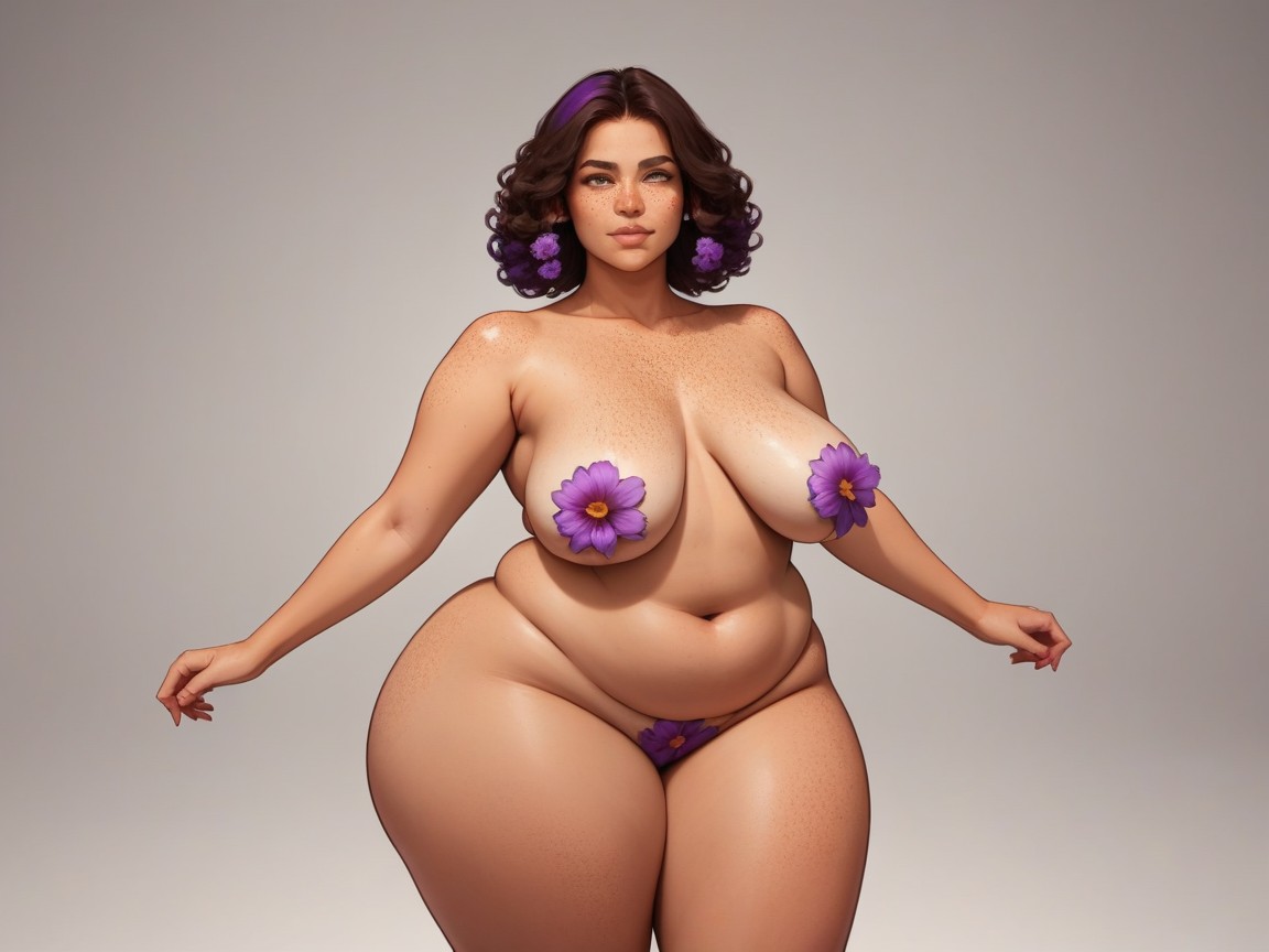 Hips Wider Than Chest, One Woman, Rounded Breast Width AI Porn