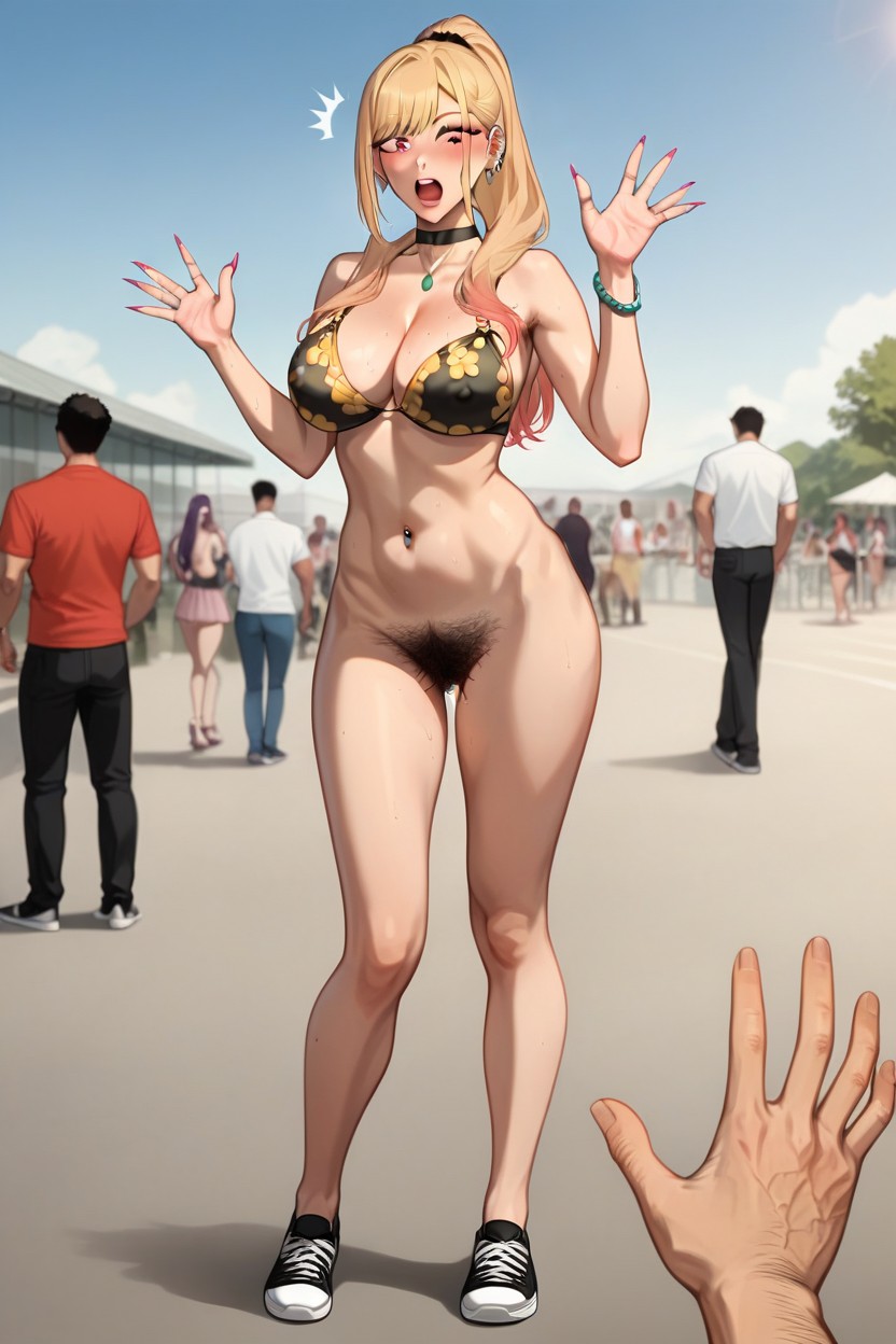 Summer, Thigh Exposed, Surprised Hentai AI Porn