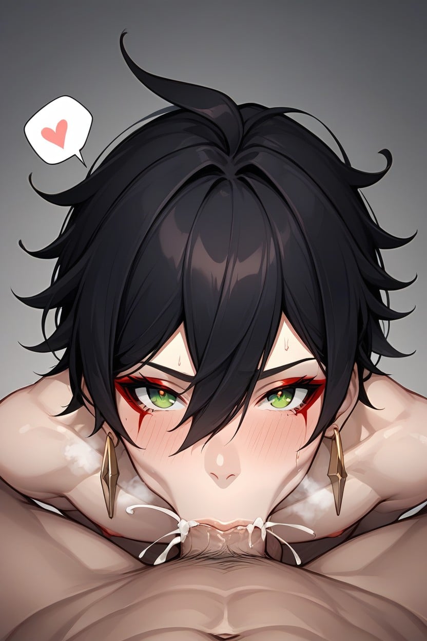 Deepthroat, Noisy Speech Bubble, Earrings AI Gay Porn