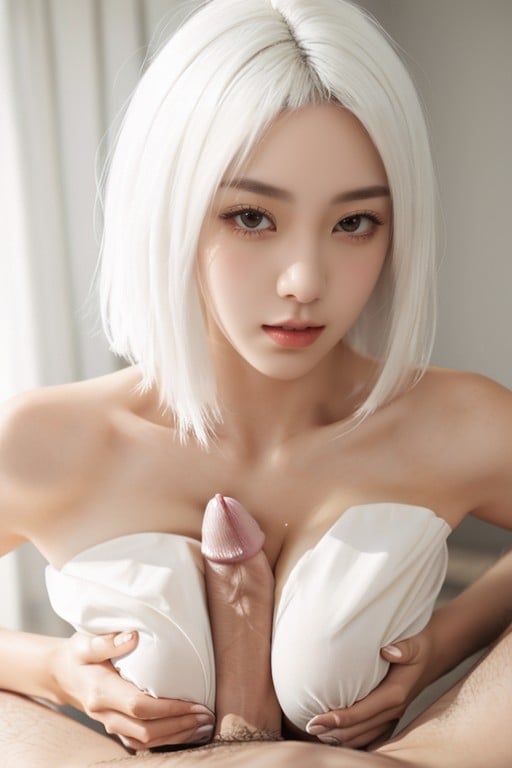 White Hair, Massive Creampie With Cum In Pussy, Hair퍼리 AI 포르노