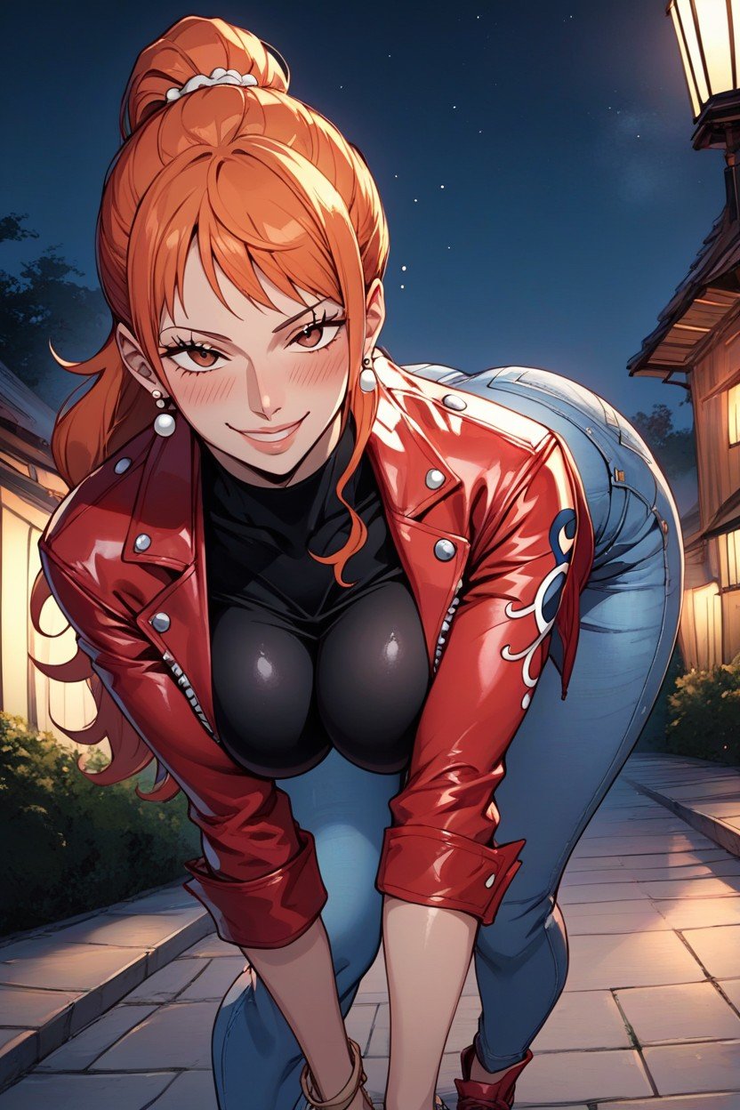 Red Leather Jacket, 發騷, JeansAI黃漫