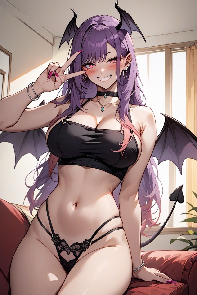 Good Anatomy, Purple Hair, Ultra Detailed人妖AI色情