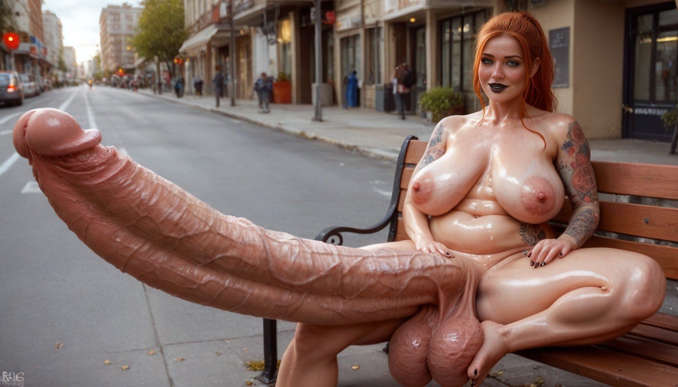 Extremely Veiny Cock, Public Street, Photorealistic Furry AI Porn