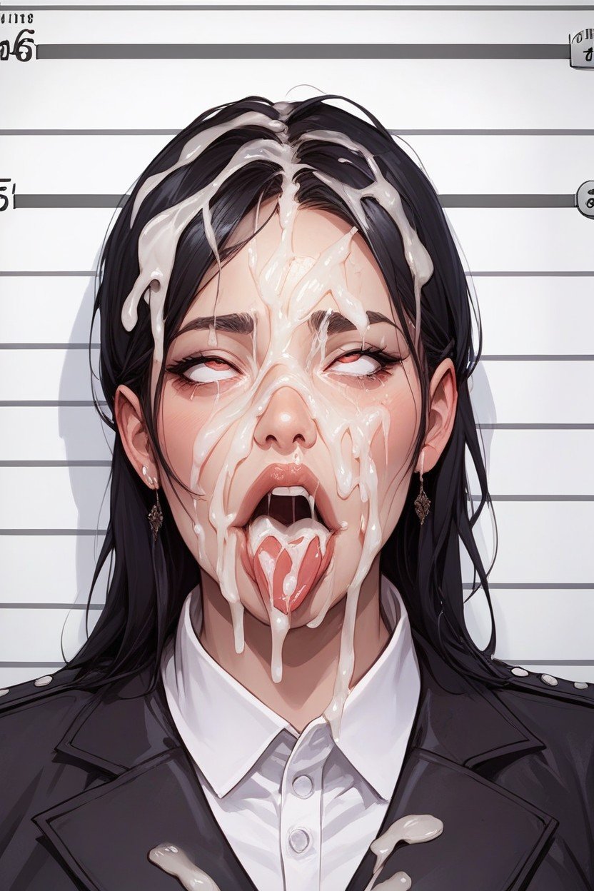 Clothed, Tongue, Mugshot Hentai IA pornografia