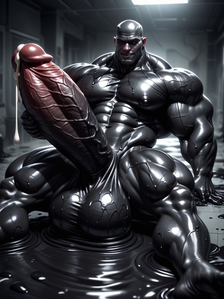 Tall, Latex Taking Over, Huge Ball AI Gay Porn